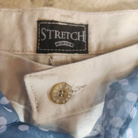 W9  Riders by Lee stretch pants with blue scarf tie NWOT - Picture 5 of 6